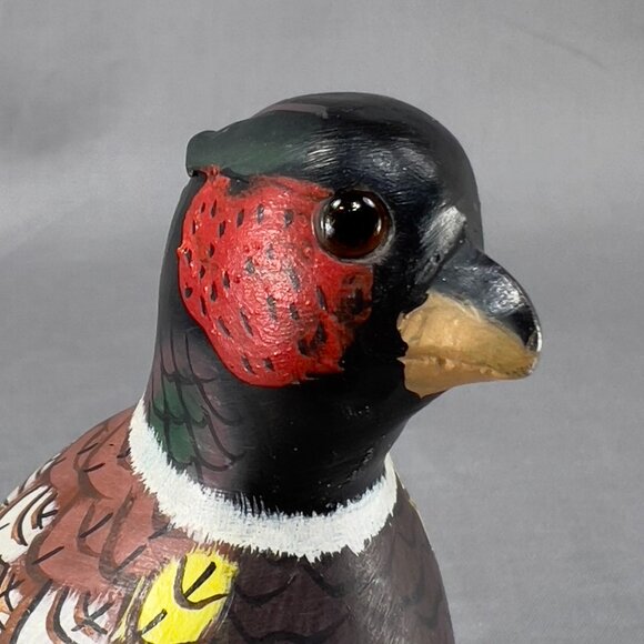 Vtg Action International Stone Art Pheasant Bird Hand Painted Carved Figurine - Picture 9 of 15